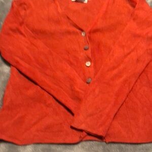 Burnt orange cardigan sweater